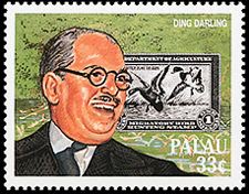 Image of Palau's Ding Darling Stamp
